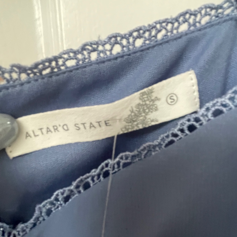 Altar'd State Blue Floral Long Sleeve Dress - Picture 4 of 6
